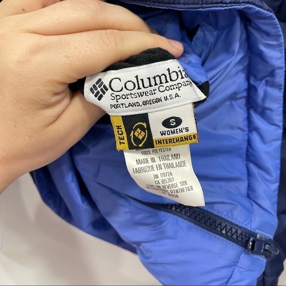 Columbia Women’s Reversible Tech Interchange Titanium Blue Size Small Winter - Picture 9 of 11
